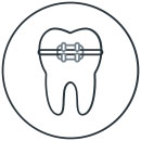 Icon style image for treatment: Ceramic braces