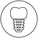 Icon style image for treatment: Dental implants